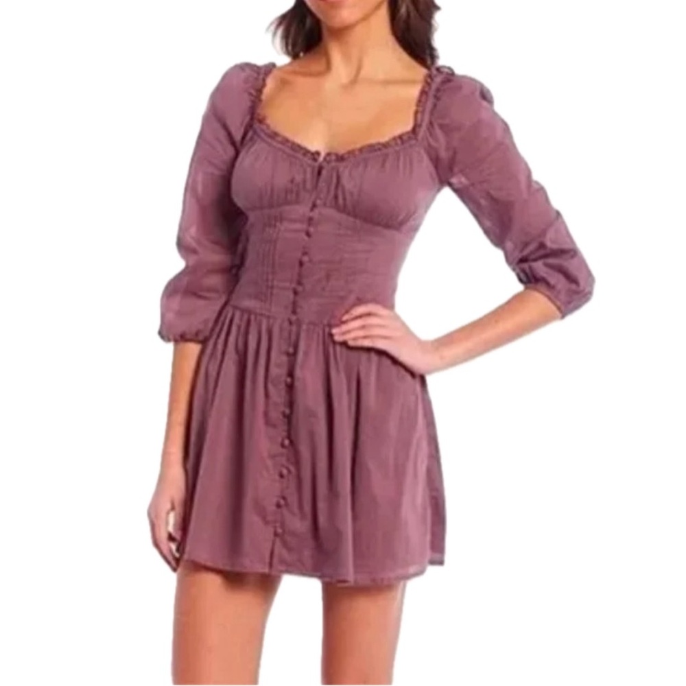 BDG URBAN OUTFITTERS Lydia Corset Bodice Mini Dress